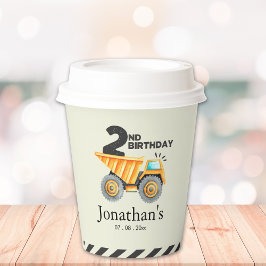 Cute Construction Birthday Boy Party 2nd Years 紙コップ