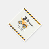 Cute Construction Birthday Boy Party 3th Years スタンダードカクテルナプキン (角)
