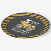 Cute Construction Party for 3rd Birthday Kids ペーパープレート (アングル)