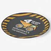 Cute Construction Party for 4th Birthday Kids ペーパープレート (アングル)