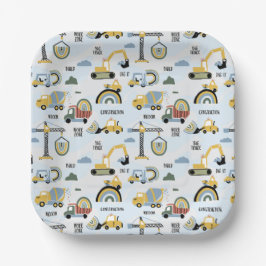 Cute Construction Theme Party ペーパープレート