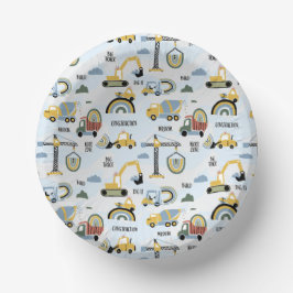 Cute Construction Themed Birthday Party ペーパーボウル