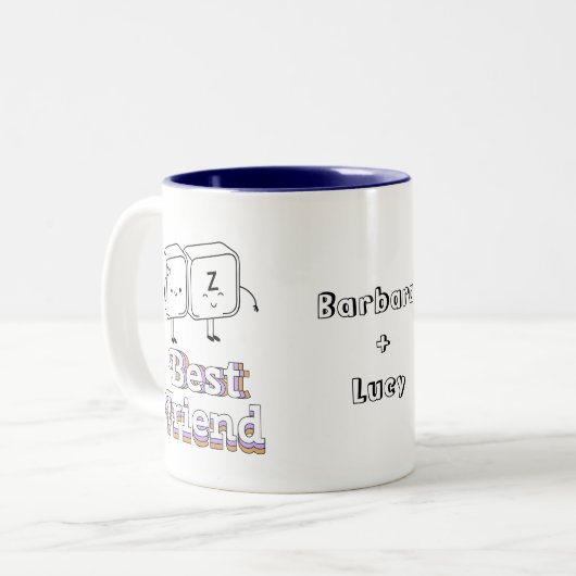 Cute Control-Z ctrl+Z "UNDO" |フレンド最高ののカスタム ツートーンマグカップ (正面左)