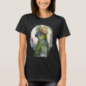 Cute Conure Parrot Bird Flower Crown Pet Birds Tシャツ (正面)