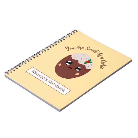 Cute Cookie Personalized ノートブック (左側)