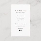 Cute Cookie shop Loyalty  business card 名刺 (裏面)