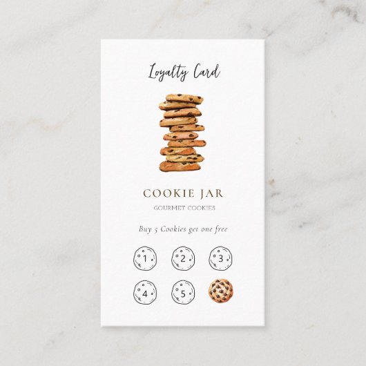 Cute Cookie shop Loyalty business card 名刺 (正面)