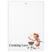 Cute Cooking Love Red Hearts Clipboard  クリップボード (裏面)