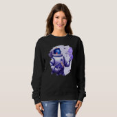 Cute Cool Astronaut Teacher Student Professor Scho スウェットシャツ (正面フル)