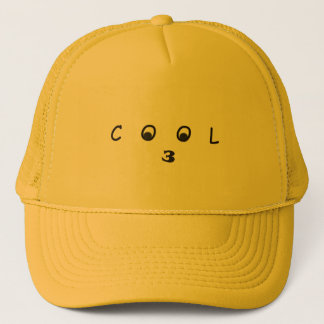 Cute Cool Face Minimal Typography Design キャップ
