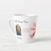 Cute Coquette Balletcore Valentine カフェラテマグ (左アングル)