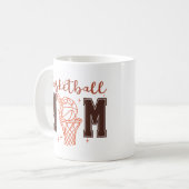 Cute Coquette Basketball Mom コーヒーマグカップ (正面左)