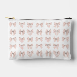 Cute Coquette Bow Pink Blush アクセサリーポーチ