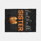 Cute Coquette Bow Srt Fantasy Football Sister Foot フリースブランケット (正面(横))