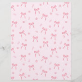 Cute Coquette Bows and Blossoms Scrapbook Paper (正面)