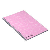 Cute Coquette Bows and Cherries Pattern Notebook ノートブック (右側)