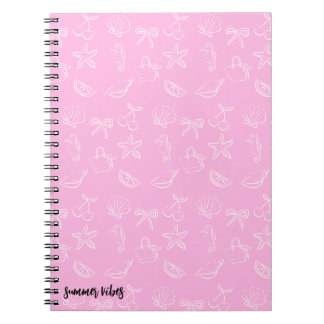 Cute Coquette Bows and Cherries Pattern Notebook ノートブック