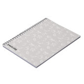 Cute Coquette Bows and Cherries Pattern Notebook ノートブック (左側)