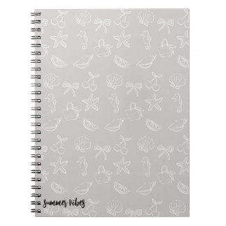 Cute Coquette Bows and Cherries Pattern Notebook ノートブック