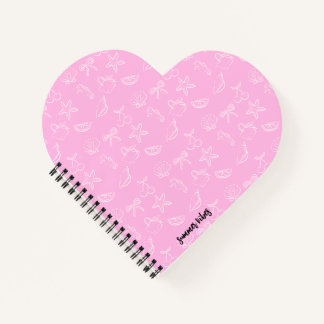 Cute Coquette Bows and Cherries Pattern Notebook ノートブック