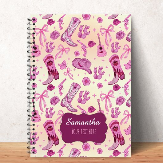 Cute Coquette country girl aesthetic pattern ノートブック