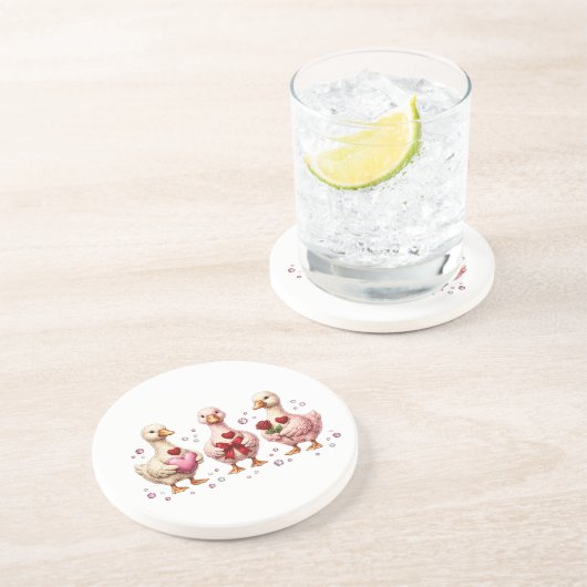 Cute Coquette geese friends コースター (側面)