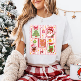 Cute Coquette Girly Frames Christmas トライブレンドＴシャツ