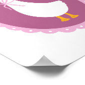 Cute Coquette Goose Nursery Art ポスター (角)