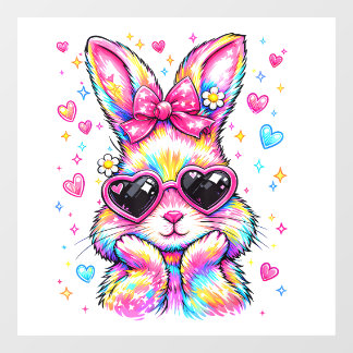 Cute Coquette Tie Dye Rabbit Easter Bunny Women Gi ウィンドウサイン