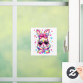 Cute Coquette Tie Dye Rabbit Easter Bunny Women Gi ウィンドウサイン (ホーム)