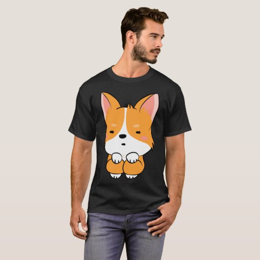 Cute Corgi 740 Tシャツ (正面フル)