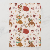Cute Corgi Christmas Holiday Seamless Pattern 招待状 (正面)
