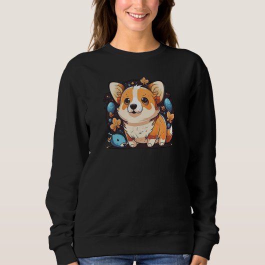 Cute Corgi Cool Pembroke Welsh Corgi 12 スウェットシャツ (正面)
