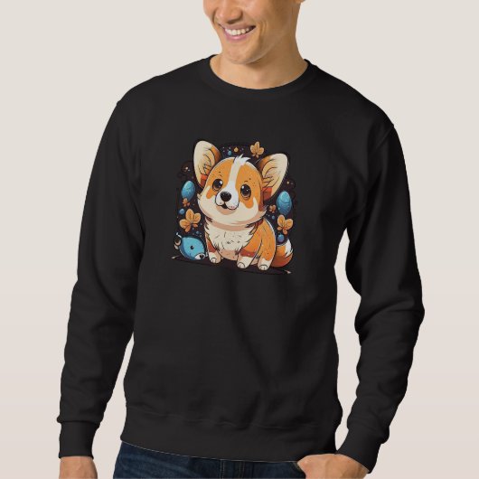 Cute Corgi Cool Pembroke Welsh Corgi  12 スウェットシャツ (正面)