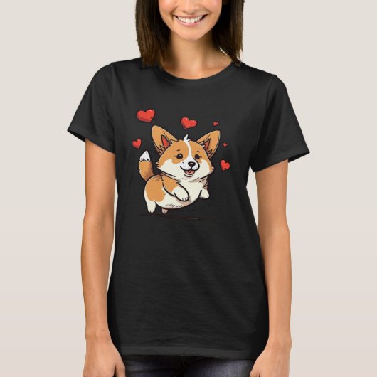 Cute Corgi Cool Pembroke Welsh Corgi  13 Tシャツ (正面)