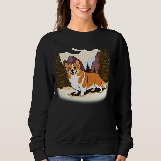 Cute Corgi Cool Pembroke Welsh Corgi 7 スウェットシャツ (正面)