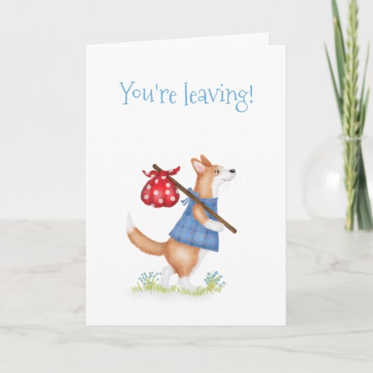 Cute corgi corgi leaving card カード (正面)