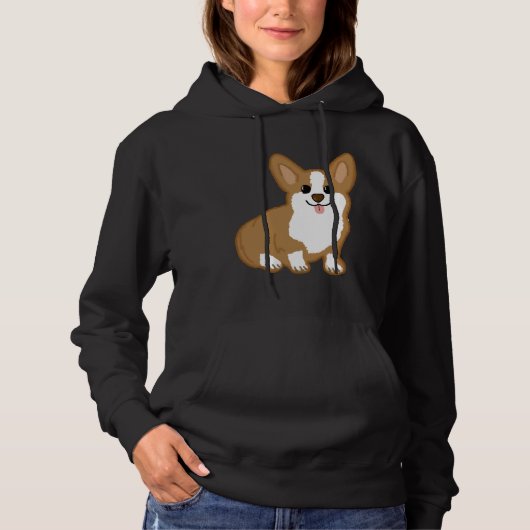Cute Corgi Design パーカ (正面)