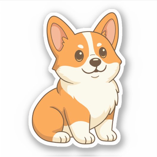 Cute Corgi Dog シール (正面)
