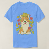 Cute Corgi Dog And Frog-720 Tシャツ (デザイン正面)