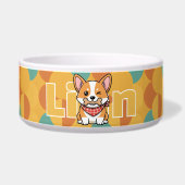 Cute Corgi Dog Bowls, Funny Pattern Puppy ボウル (正面)