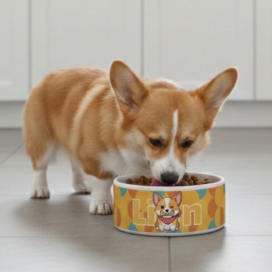 Cute Corgi Dog Bowls, Funny Pattern Puppy ボウル