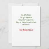 Cute Corgi Dog in a Red Hat with Christmas Tree シーズンカード (裏面)