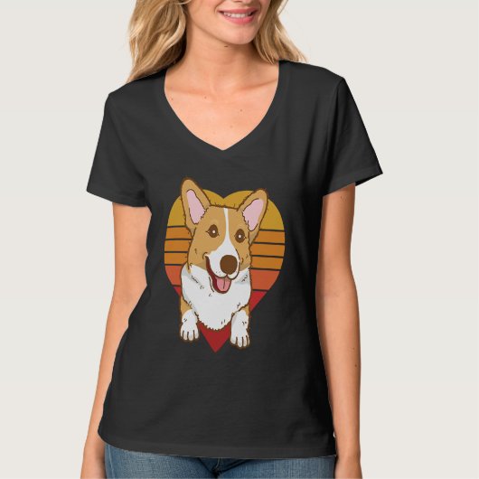 Cute Corgi Dog Tシャツ (正面)