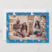 Cute Corgi Ice Skating Mustard Yellow Christmas  シーズンカード (裏面)