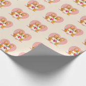 cute corgi paper ラッピングペーパー (角)