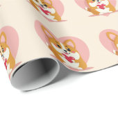 cute corgi paper ラッピングペーパー (ロールコーナー)