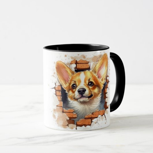Cute Corgi pup マグカップ (正面右)