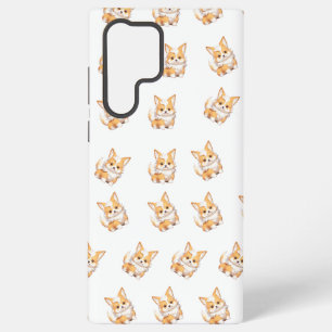 Cute Corgi Puppy Pattern Phone Case Samsung Galaxy S22 Ultraケース