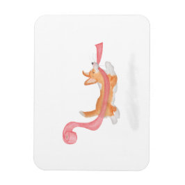 Cute corgi puppy stealing toilet roll magnet マグネット